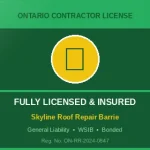 Liscenced roof repair company